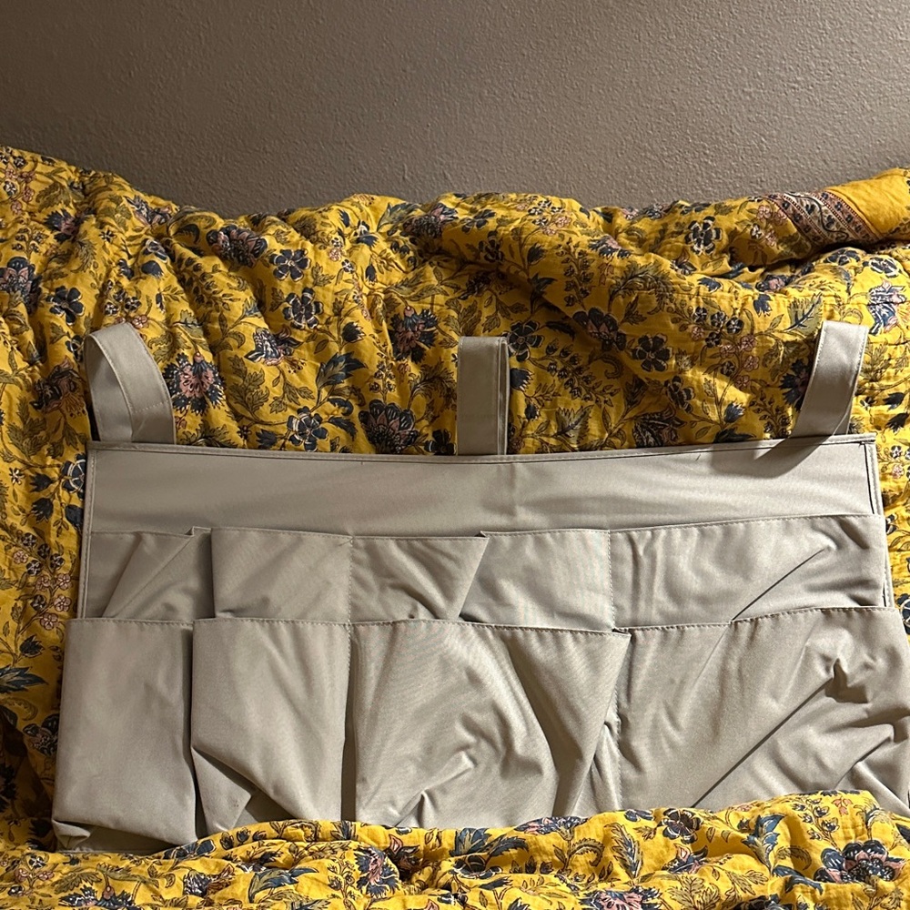 Pottery Barn Teen light grey  Bedside Storage Caddy